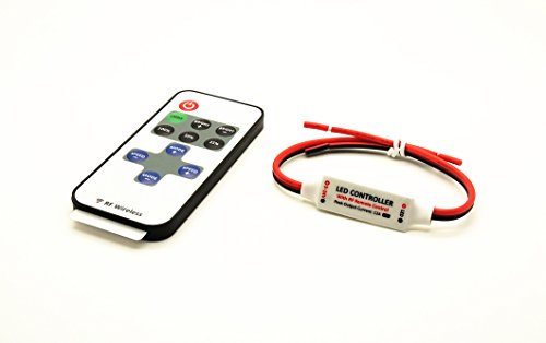 12Vmonster - DC 5V - 24V LED wireless remote controlled on off power switch with dimming , strobe , flash and dynamic functions low voltage dimmer 6 volt 12 volt 24 volt battery system