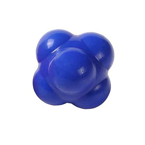 Xeminor 1PCS Silicone Hexagonal Reaction Ball Training Speed Bouncing Ball Fitness Supplies for Improve Reaction Time Speed Agility Blue