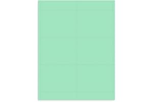 Name Badge Productions - 4 Inch x 3 Inch Color Name Badge Inserts - Micro-Perforated Paper - Easy to Customize - 500 Pack (Green)