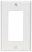 Leviton 80401-NW 1-Gang GFCI Decora Wallplate, Standard Size, Thermoplastic Nylon, Device Mount, 20-Pack, White, 20 Piece