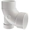 Spears-PVC-DWV-Pipe-Fitting-14-Bend-Elbow-with-Low-Heel-Inlet-Hub-x-Spigot-x-Hub Spears-PVC-DWV-Pipe-Fitting-14-Bend-Elbow-with-Low-Heel-Inlet-Hub-x-Spigot-x-Hub