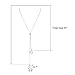 Lariatneck Long Necklaces for Women Y Lairt Necklace Silver Casual Snake Chain Adjustable Druzy Drop Pendant