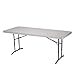 Lifetime 22920 Height Adjustable Folding Utility Table, 6 Feet, Almond