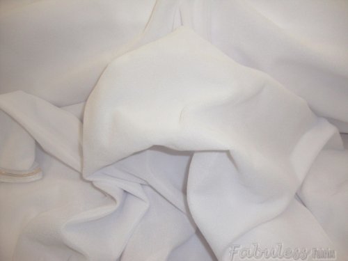 White Plush Triple Velvet Fabric 45