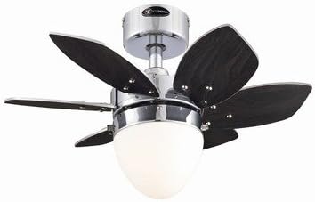 24 Origami 6 Blade Ceiling Fan With Remote Finish Chrome With