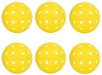 40 Hole Yellow Indoor/Outdoor Pickleballs (6)