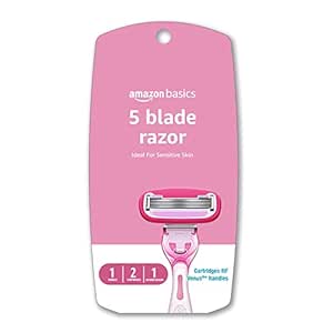 Amazon.com: Amazon Basics Women's 5 Blade FITS Razor for Women, FITS ...