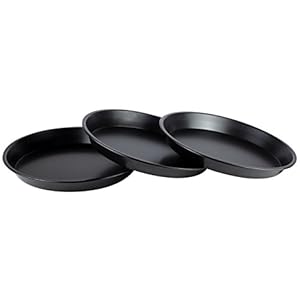 Grizzly – Set van 3 ronde bakvormen, 30 cm diameter, met antiaanbaklaag, voor het bakken van een taartbodem, biscuit…