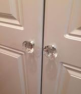 nuosen 4 Pcs Crystal Knobs 40 mm Diamond Drawer Cabinet Door Pulls view 5