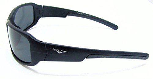 VertX Men's Polarized Sunglasses Sport Cycling Outdoor Free Microfiber Pouch - Matte Black Frame Smoke Lens