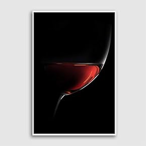 Framed Canvas Wall Art Wine Glass Canvas Prints Home Artwork Decoration for Living Room,Bedroom - 16x24 inches