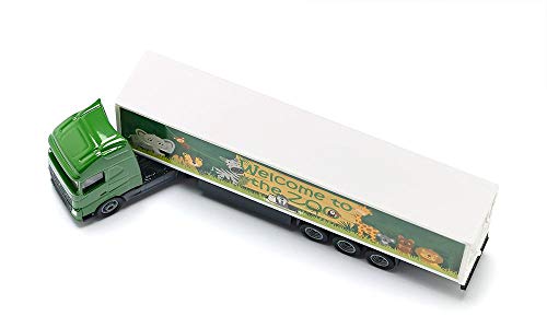 siku 1627, Sattelzug, Metall/Kunststoff, 1:87, Grün, Bereifung aus Gummi, Öffenbare Heckklappe – Bild 5