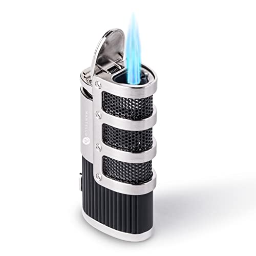 Mantello Cigars Torch Lighter, Triple Jet Flame Butane Lighter Cigar