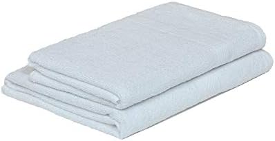 NOVAHOME - Comfy Premium Cotton 345 GSM Set of 2 Couple Bath Towels - Optical White
