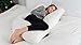 QUEEN ROSE Pregnancy Pillow -Maternity Body Pillow U Shaped,Support Back/Neck/Head with Cooling Cover (55in, White)