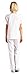 Dagacci Medical Uniform Womens and Mens Scrub Set Unisex Medical Scrub Shirt Top and Pant, White, Medium, Short Sleeve