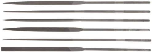 Simonds 6 Piece Needle File Set, Swiss Pattern, Double Cut, #2 Coarseness, 5-1/2" Length