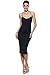 KHAYA Full Slip for Women Lingerie Under Dress Basic Spaghetti Strap Slips Undergarment Nightwear Camisole Sexy Chemise Black
