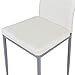 COSTWAY PU Leather Dining Side Chairs Elegant Design Home Furniture, Set of 4 (White)