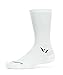 Swiftwick- PERFORMANCE SEVEN Cycling Socks for Men & Women, Wicking, Lightweight, Cushion Crew (White, Medium)