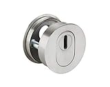 GedoTec Security Escutcheon Protective Rosette With Cylinder Protection Couple Flat 1mm High V2A Stainless Mat Pz - Profile