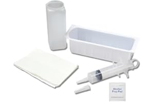 AmeriCan Goods Piston Irrigation Tray Sterile 60ml with Container, Tray, Tip Protector, Drare, Alcohol Prep Pad (3)