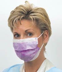GCILV PT# GCILV- Mask Face Isofluid Lavender Earloop LF 50/Bx by, Crosstex International