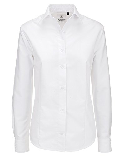 B&C Ladies Oxford Long Sleeve Shirt/Ladies Shirts & Blouses (XS) (White)
