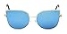 Tantino® Cat Eye High Fashion Designer Flat Mirror Lens Sunglasses (Blue, UV400)