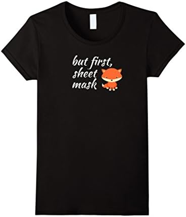 Womens Kbeauty Korean Skincare But First Sheet Mask Funny T-shirt XL Black