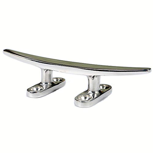Thorn Dock Cleat Boat Open Base Cleat Flat Top Marine 316 Stainless Steel (5-in,2-Pack)