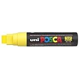 Uni Posca Marker PC-17K Paint Glass Pen Broad Chisel Tip 15mm Yellow