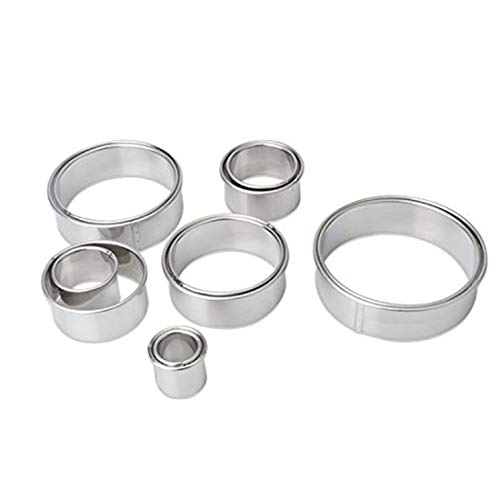 12 pcs Round Stainless Steel Food Grade Cookie Biscuit Cutter Set Circle Baking Pastry Ring Molds for Muffins Crumpets Donuts Scones Christmas Gift - Thumbnail 7