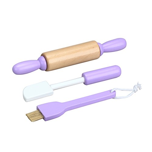 Kinder Hölzerne Keks / Plätzchen Backset aus Holz und Zubehör, 20 Stücke, Kekse / Ausstechformen, Backpinsel, Backblech… – Bild 5