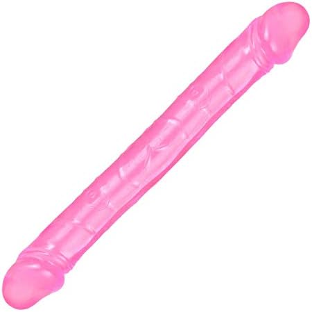 Magic Soft Silicone Double Sided Wand 10 inch Realistic Tool for Her and Him - Pink