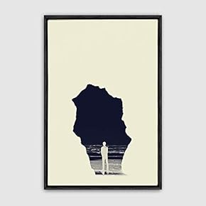 Framed Canvas Wall Art Minimalistic Painting Canvas Prints Home Artwork Decoration for Living Room,Bedroom - 16x24 inches