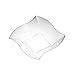 WAVEWARE CLEAR PLASTIC PARTY DISPOSABLE BOWLS | 5 Ounce Hard Square Wedding Plastic Bowls, 40 Pack | Elegant Fancy Heavy Duty Party Supplies Dessert Plates for Holidays & Occasions