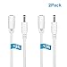 IBERLS 2-Pack White 12ft(3.6m)3.5 x 1.35mm DC Plug Power Supply Adapter Extension Cable 20AWG Power Cord for 5V / 12V / 24V Wireless IP Security Camera, LED Strip Lights,Foscam, Amcrest Female to Male primary