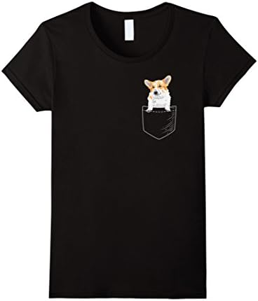 Women's Corgi in Pocket Shirt Medium Black
