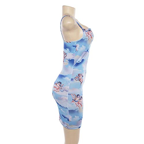 Strap Dress Fashion Women Dress Casual Angel Print Bodycon Short | Desertcart Gambia Strap Dress Fashion Women Dress Casual Angel Print Bodycon Short | Desertcart Gambia