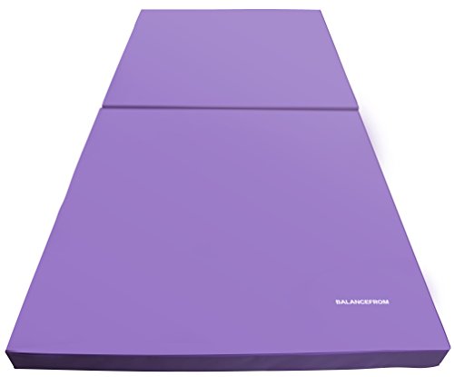 BalanceFrom GoGym All-Purpose 4'x8'x4 Extra Thick High Density Anti-Tear Gymnastics Gym Folding Exercise Aerobics Mats
