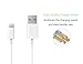 Wasserstein Portable 8in/20cm USB Charging Cable Compatible with Apple Handheld Devices - Make it Light and Easy (4-Pack, White)