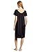 Vanity Fair Women's Coloratura Sleepwear Short Flutter Sleeve Gown 30109, Midnight Black, 3X-Large