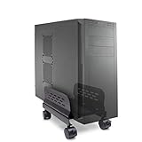 Syba Mobile Desktop Tower Computer Metal Floor Stand Rolling Caster Wheels with Ventilation and Adjustable Width from 6 to 10 Inches - SY-ACC65057