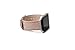 Thankscase Bands for Fitbit Blaze Smart Fitness Watch, Genuine Leather Strap Wrist Band Replacement, Spring Bar and Beautiful Embossed Pattern (Rose Gold)