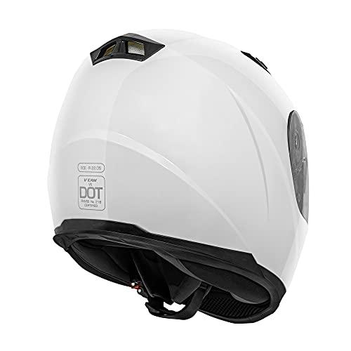 VCAN VX Lightweight Full Face Motorcycle Street Bike Helmet with Extra
