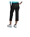 Womens Dri-more Stretch Core Capri Pants Activewear Casual Wear Black, L