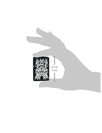 Zippo Mechero de diseño Láser, color negro mate