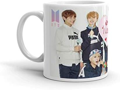 Youth Style BTS I Love You Music Band Multicolour Printed Ceramic Coffee Mug 330ml