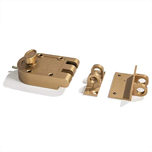 Heavy Duty Jimmy Proof Deadbolt Door Lock, Brass, Single Cylinder with Key Entry (3)